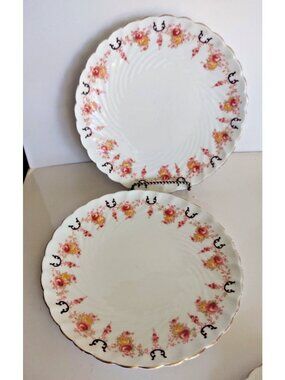 Antique & Rare Aynsley England Dinner Plates(2) 9 1/2" Art Deco